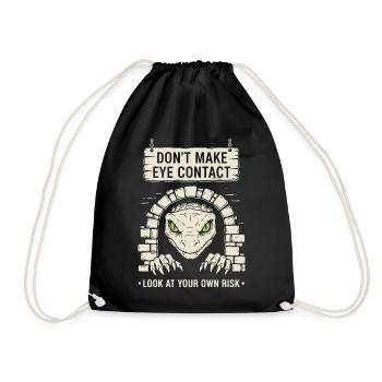 Bazyliszek Look At Your Own Risk - Drawstring Bag - black - Front