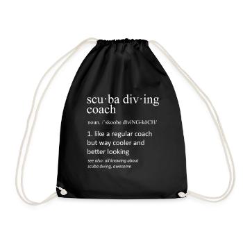 Scuba Diving Coach Definition Diver - Turnbeutel - Schwarz - Vorne