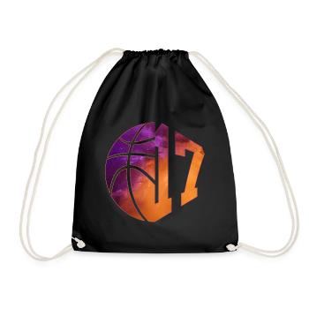NUMBER 17 BASKETBALL 17TH BIRTHDAY - Drawstring Bag - black - Front