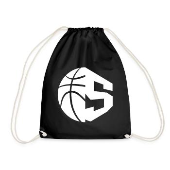 NR. 5 BASKETBALL NUMMER 5 BASKETBALL 5. GEBURTSTAG - Turnbeutel - Schwarz - Vorne