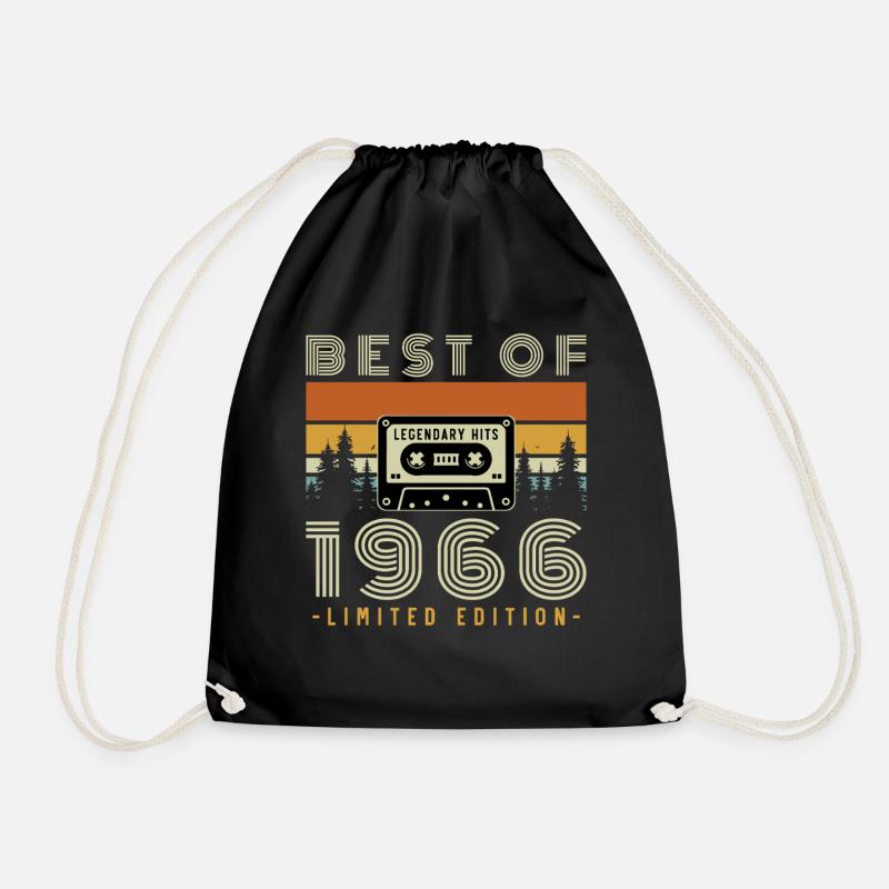 1966 Vintage Retro Geburtstagsgeschenk - Turnbeutel - Schwarz
