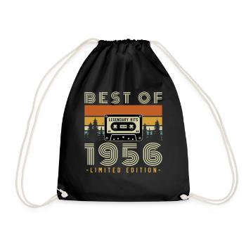 1956 Vintage Rétro Cadeau D'anniversaire - Sac de sport léger - noir - Devant