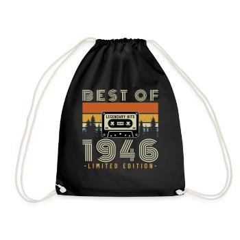 1946 Vintage Rétro Cadeau D'anniversaire - Sac de sport léger - noir - Devant