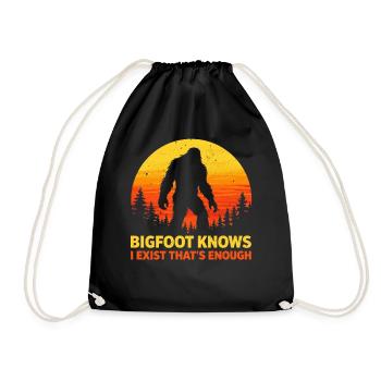Bigfoot, Sasquatch, yéti, créatures cryptides, grand pied. - Sac de sport léger - noir - Devant