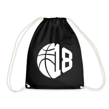 NO. 18 NUMBER 18 BASKETBALL 18TH BIRTHDAY - Drawstring Bag - black - Front