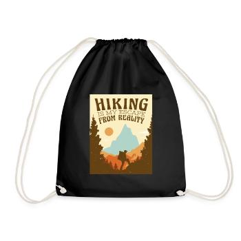 Randonnée, alpinisme, slogan de randonnée - Sac de sport léger - noir - Devant