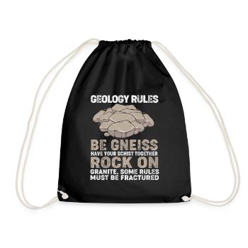 Geology Archaeology - Drawstring Bag - black - Front