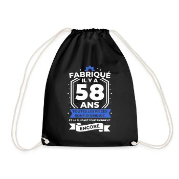 Fabriqué il y a 58 ans - Sac de sport léger - noir - Devant