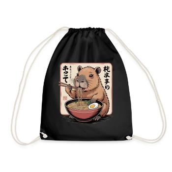 Beaver Ramen Feast - Drawstring Bag - black - Front