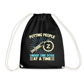 Anesthesiologist Putting People One Dose - Drawstring Bag - black - Front