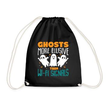 Dicton anglais d’Halloween de Chasseur de Fantômes - Sac de sport léger - noir - Devant