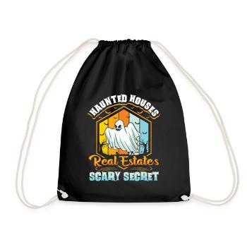 Ghost Hunter Halloween English Saying - Drawstring Bag - black - Front