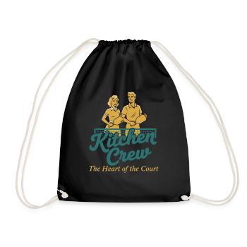 Pickleball Kitchen Crew Herz des Hofes Lustig - Turnbeutel - Schwarz - Vorne