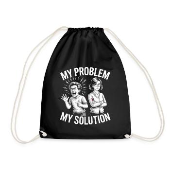 Prof de lycée Mon problème Ma maman Pictogramme - Sac de sport léger - noir - Devant