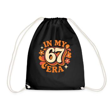 In My 67 Era Italian Brainrot Humor Geburtstag - Turnbeutel - Schwarz - Vorne