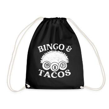 Bingo Player Bingo Tacos Bingo - Drawstring Bag - black - Front