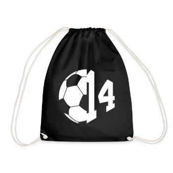NON. 14 FOOTBALLEUR NUMÉRO 14 FOOTBALL 14E ANNIVERSAIRE - Sac de sport léger - noir - Devant