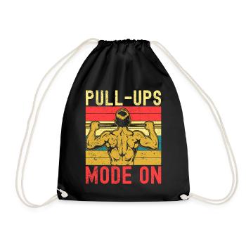 Fitness Fanatics Pull-Ups Mode On Calisthenics Gym - Turnbeutel - Schwarz - Vorne