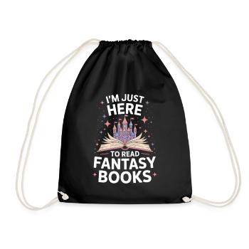 Ici seulement à cause des livres de fantasy - Sac de sport léger - noir - Devant