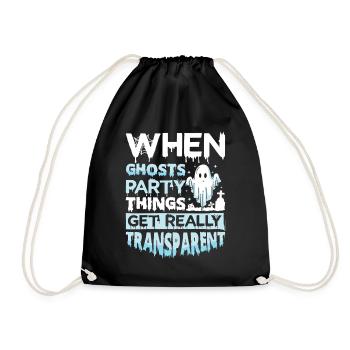 Dicton anglais d’Halloween de Chasseur de Fantômes - Sac de sport léger - noir - Devant