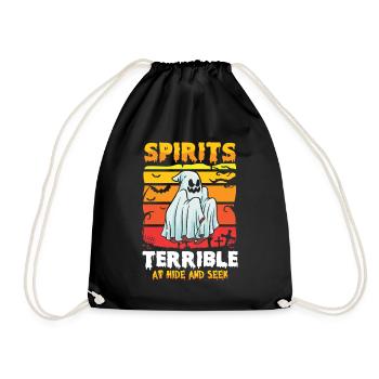 Dicton anglais d’Halloween de Chasseur de Fantômes - Sac de sport léger - noir - Devant