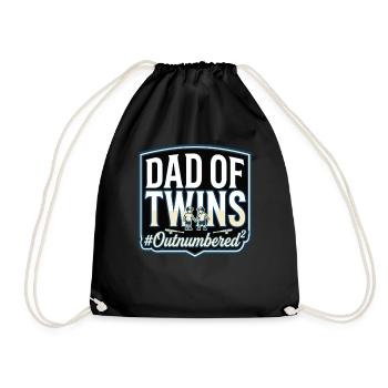 Papa de jumeaux, Papa jumeaux au baseball - Sac de sport léger - noir - Devant