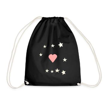 Étoiles du cœur Enfants Cœurs Enfant - Sac de sport léger - noir - Devant