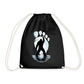 Bigfoot Rock On Sign Sasquatch Yeti Rock And Roll - Turnbeutel - Schwarz - Vorne