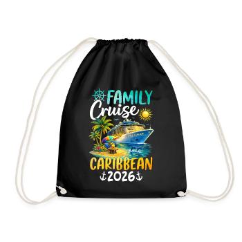 Family Cruise Caribbean 2026 - Turnbeutel - Schwarz - Vorne