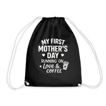 Première fête des mères Humour Idée cadeau pour maman Famille - Sac de sport léger - noir - Devant