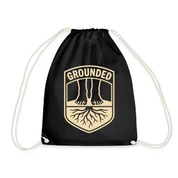 Grounded Mindfulness Balance - Drawstring Bag - black - Front
