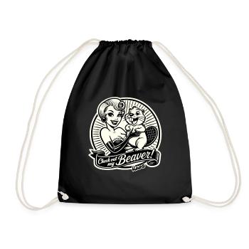 Logo Pin-Up des Beavers Rétro - Sac de sport léger - noir - Devant