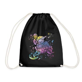 Snowmobile, Snowmobile, Snowmobile - Drawstring Bag - black - Front