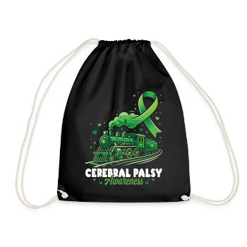 Cerebral Palsy Awareness Train - Drawstring Bag - black - Front