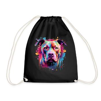 Art éclaboussuré de Pitbull Dog Coloré - Sac de sport léger - noir - Devant