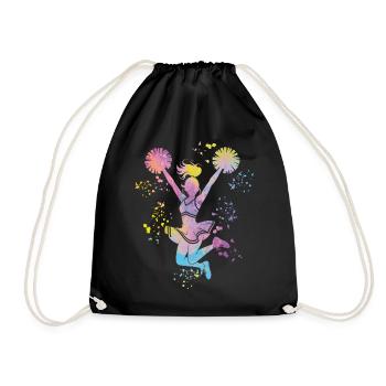 Cheerleader Cheer Mom Cheerleading - Drawstring Bag - black - Front