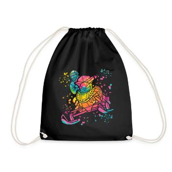 Snowmobile, Snowmobile, Snowmobile - Drawstring Bag - black - Front