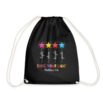 Kids Christian Toddler Armor Of God - Drawstring Bag - black - Front