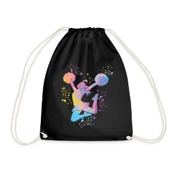 Cheerleader Cheer Mom Cheerleading - Drawstring Bag - black - Front