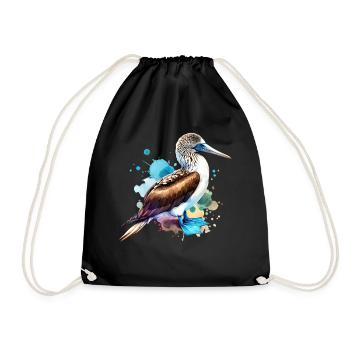 Motif des seins aux pieds bleus - Sac de sport léger - noir - Devant