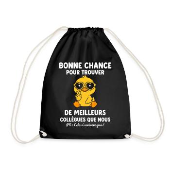 Bonne chance pour trouver de meilleurs collègues - Sac de sport léger - noir - Devant
