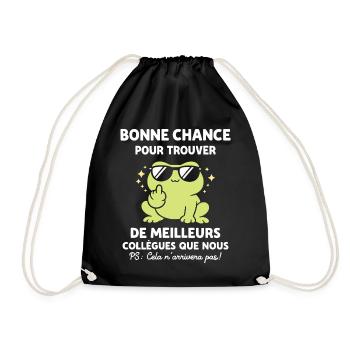 Bonne chance pour trouver de meilleurs collègues - Sac de sport léger - noir - Devant