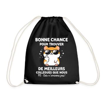 Humour meilleur collegue - Sac de sport léger - noir - Devant