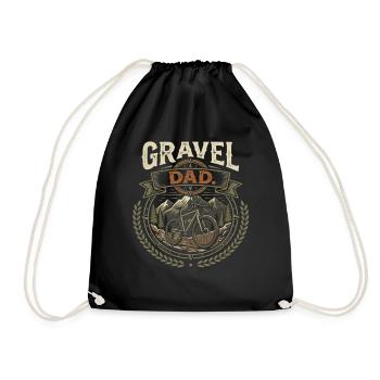 Gravel Dad Bike Dad Bike Adventure - Drawstring Bag - black - Front