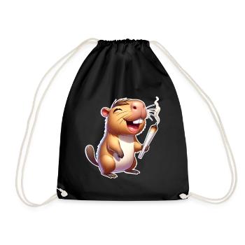 Capybara Joint Weed - Turnbeutel - Schwarz - Vorne