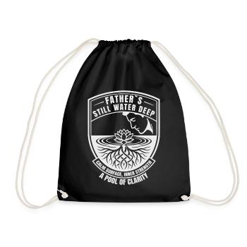 Father Still Water Deep Lotus Rest - Drawstring Bag - black - Front