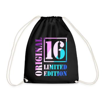 16e anniversaire Garçon Fille Adolescent Original 16 - Sac de sport léger - noir - Devant