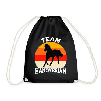 Team Hannoveraner - Turnbeutel - Schwarz - Vorne