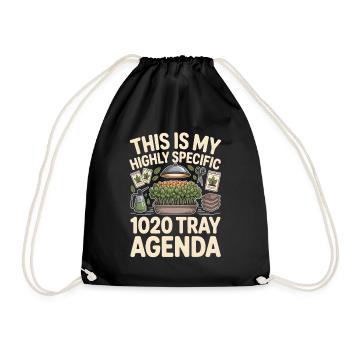 1020-Tray-Agenda | Microgreens Nerd - Turnbeutel - Schwarz - Vorne
