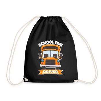 School Bus Driver Bus Operator Bus Captain Job Pro - Drawstring Bag - black - Front